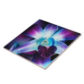 紫色及び青のデンドロビウムの蘭によってカスタマイズ蘭 タイル (側面)