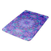 紫色及び青のヴィンテージのフラクタルの万華鏡のように千変万化するパターン バスマット (アングル)