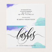 紫色及び青の書道の鞭の芸術家のアフターケア 名刺 (外部フラット)