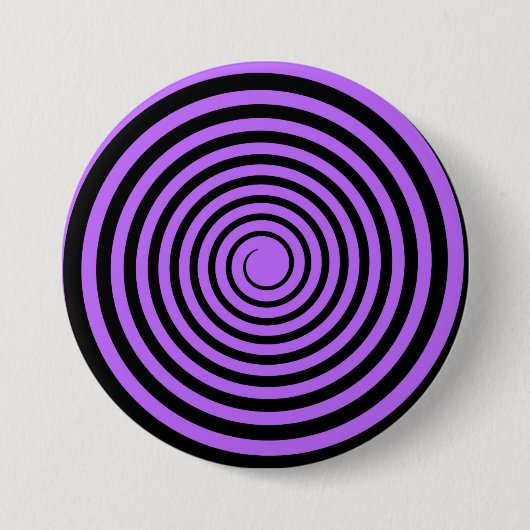 紫色及び黒い螺線形によってカスタマイズテンプレート 缶バッジ (正面)