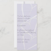紫色婚約のハート 招待状 (裏面)