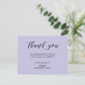 紫色字体商务感谢卡 サンキューカード (スタンド正面)