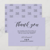 紫色字体商务感谢卡 サンキューカード (正面/裏面)