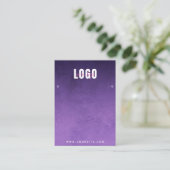 紫色宇宙夜空銀河ロゴイヤリング展示カード 名刺 (スタンド正面)