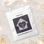 紫色定制ロゴ&会社名 サンクスバッグ フェイバーバッグ (クリップ留めされた状態)