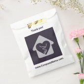 紫色定制ロゴ&会社名 サンクスバッグ フェイバーバッグ (封をした状態)