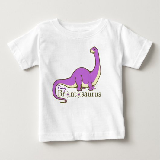 紫色小さいBrontosaurus ベビーTシャツ (正面)