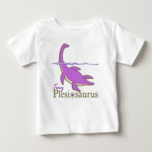 紫色小さいPlesiosaurus ベビーTシャツ (正面)