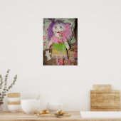 紫色少女房間布娃娃彩色玩具海報 ポスター (キッチン)