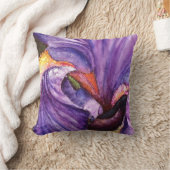 紫色彩の鮮やかの菖蒲の花 クッション (ブランケット)