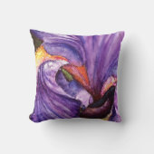 紫色彩の鮮やかの菖蒲の花 クッション (正面)