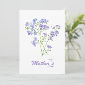 紫色忘れの私は花の母の日のカード シーズンカード (スタンド正面)