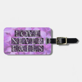 紫色愛は決して失敗しません ラゲッジタグ