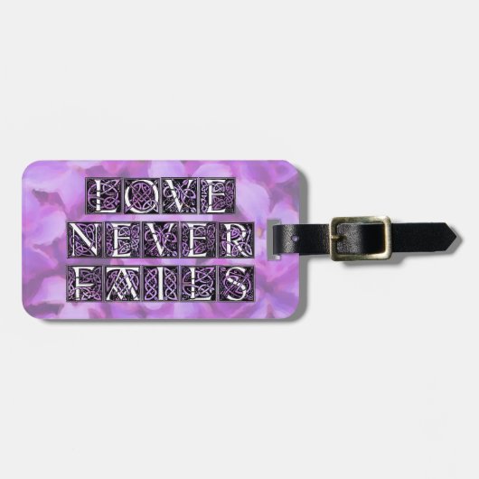 紫色愛は決して失敗しません ラゲッジタグ (正面横)