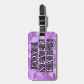紫色愛は決して失敗しません ラゲッジタグ (正面縦)