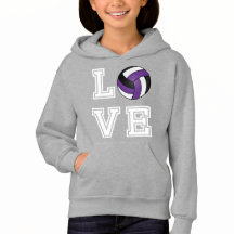 紫色愛バレーボール-白および黒