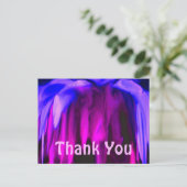 紫色抽象アート感謝カード ポストカード (スタンド正面)