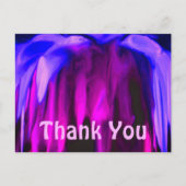 紫色抽象アート感謝カード ポストカード (正面)