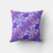 紫色抽象花柄 クッション (裏面)