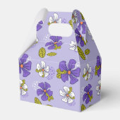 紫色春の花柄 フェイバーボックス (裏面サイド)