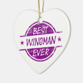 紫色最も最高のな操縦者 セラミックオーナメント (左)