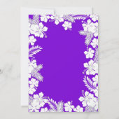 紫色木槿葉の写真 受付のみ 招待状 (裏面)