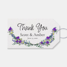 紫色水彩バイオレット ラベンダー ユーカリ ギフトタグ