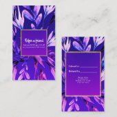 紫色水彩植物の友達紹介カード 紹介カード (正面/裏面)
