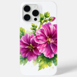 紫色水彩花卉插图 iPhone 15 PRO MAXケース