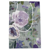 紫色水彩花 ミディアムペーパーバッグ (正面)