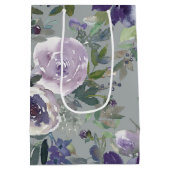紫色水彩花 ミディアムペーパーバッグ (裏面)