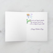 紫色水彩野花 自制 母亲节カード シーズンカード (内部)