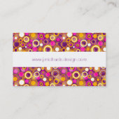 紫色水玉模様パターン 名刺 (裏面)