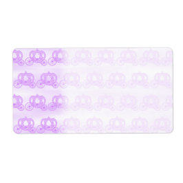 紫色淡い色ののプリンセスキャリッジ ラベル