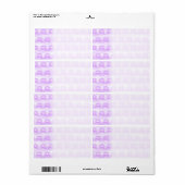 紫色淡い色ののプリンセスキャリッジ ラベル (フルシート)