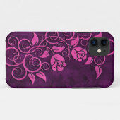 紫色渦巻く石造りのバラ Case-Mate iPhoneケース (裏面(横))