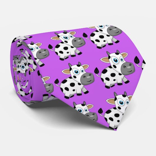 紫色牛タイ ネクタイ (ロール)