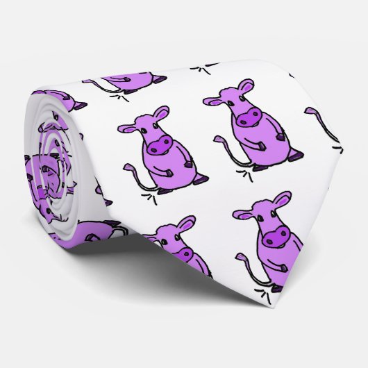 紫色牛タイ ネクタイ (ロール)