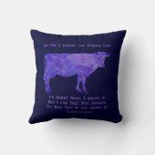 紫色牛後悔 クッション (裏面)