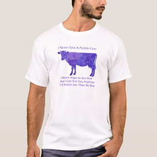 紫色牛後悔 Tシャツ
