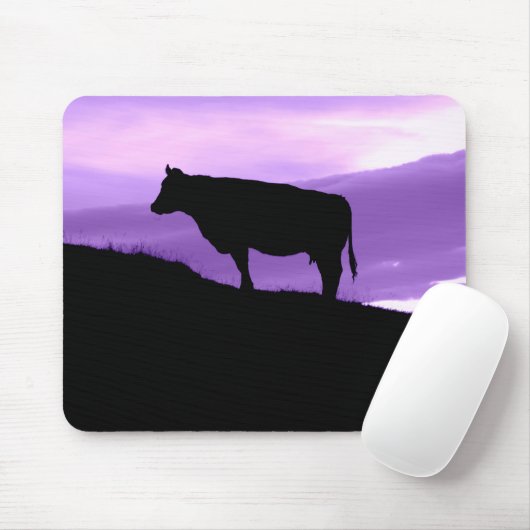 紫色牛 マウスパッド (マウス)