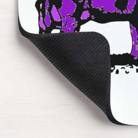 紫色牛 マウスパッド (コーナー)