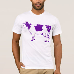 紫色牛 Tシャツ