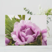 紫色牡丹花束 招待状 (スタンド正面)