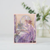 紫色着物 ポストカード (スタンド正面)