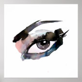 紫色粉色水彩眼睫毛化妆品牌形象设计 ポスター (正面)