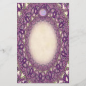 紫色素晴らしの蝶レース文房具 便箋 (正面)