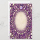 紫色素晴らしの蝶レース文房具 便箋 (正面/裏面)