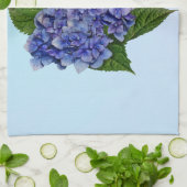 紫色紫陽花 キッチンタオル (折り畳み)