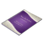紫色結婚式の引き出物の眩ます輝き ノートブック (左側)